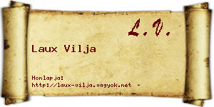 Laux Vilja névjegykártya